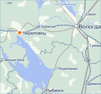 Карта Череповец